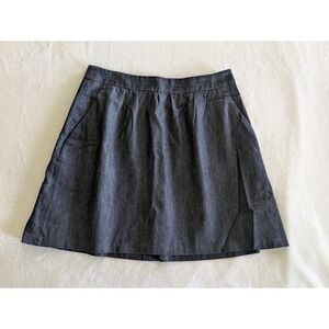 Outback Red A-Line Skirt Womens Small Dark Denim‎ Blue Cotton Pockets Lined